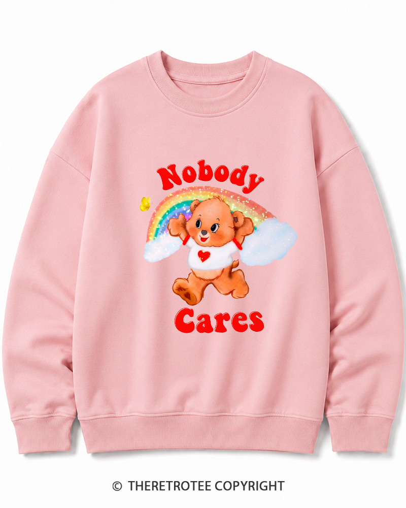 TheRetroTee Nobody Cares 1970s Cotton Sweatshirt