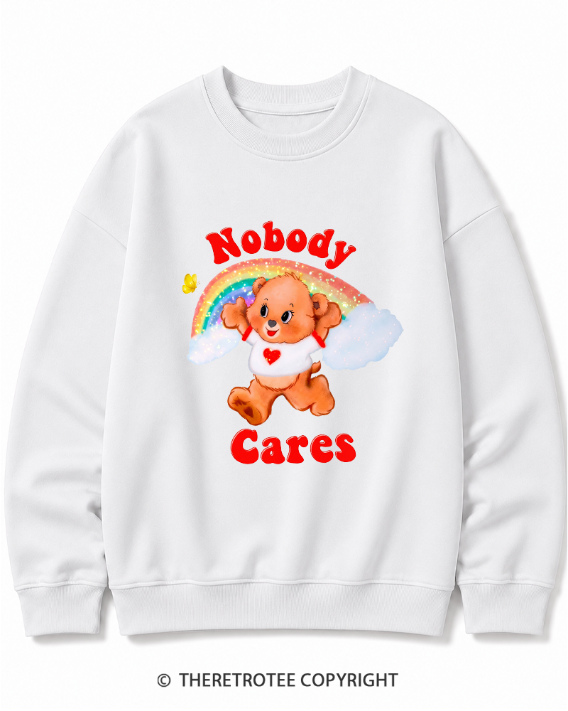 TheRetroTee Nobody Cares 1970s Cotton Sweatshirt