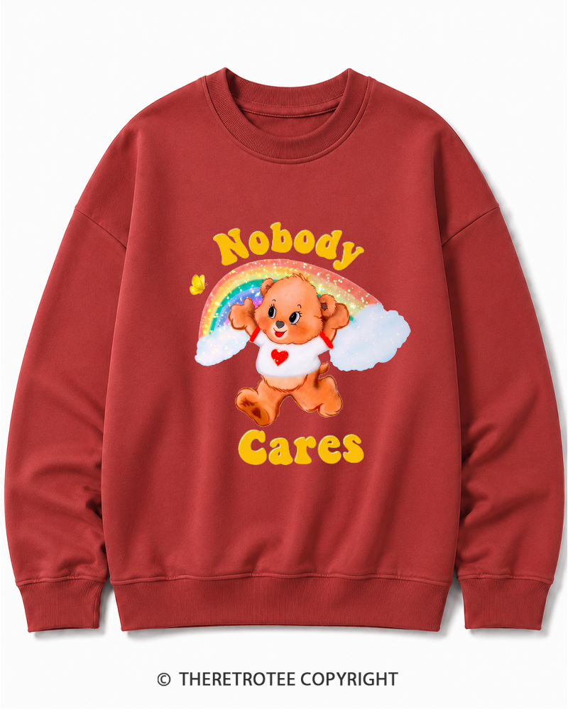 TheRetroTee Nobody Cares 1970s Cotton Sweatshirt