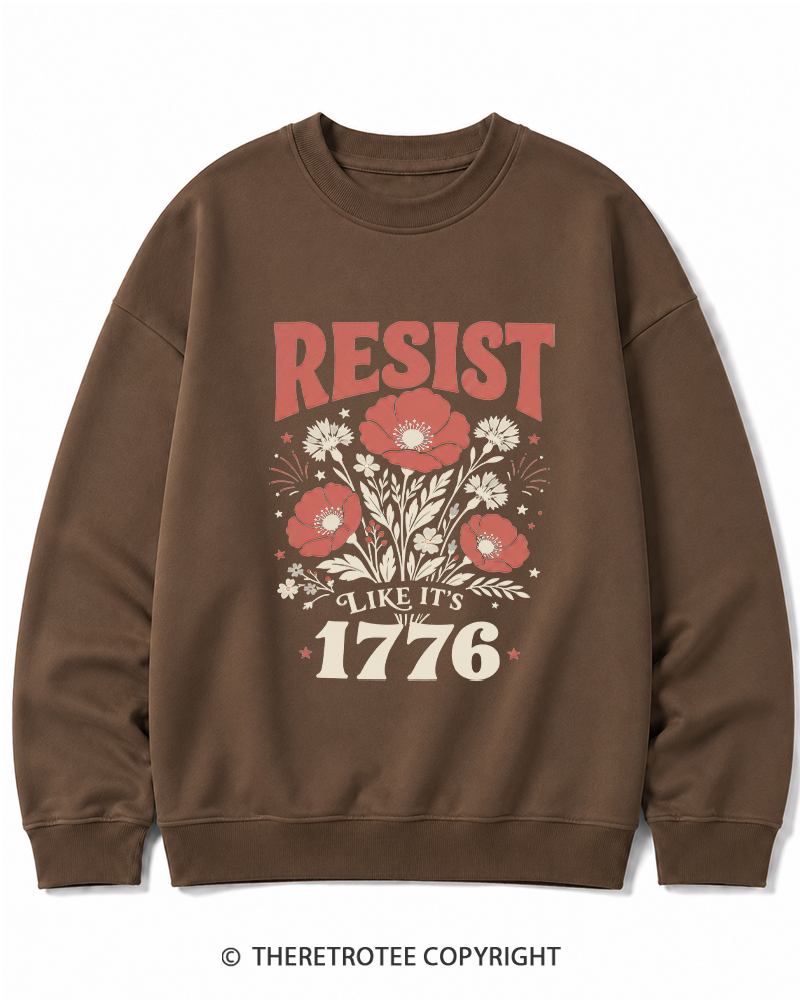 TheRetroTee Resist Like It's 1776 Cotton Sweatshirt