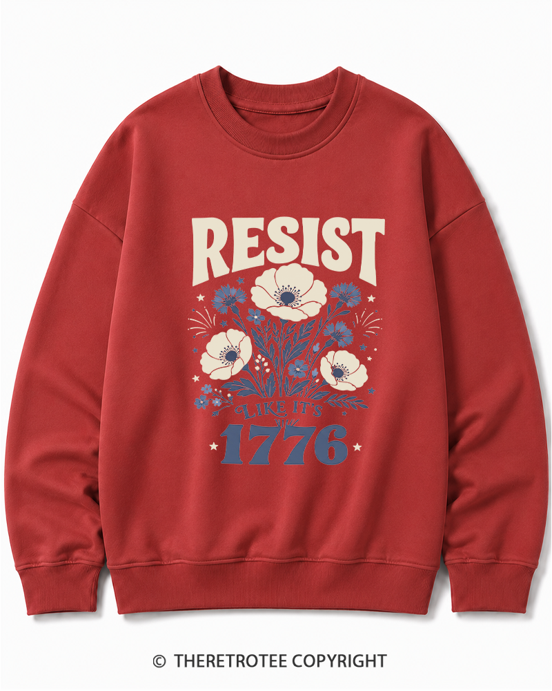 TheRetroTee Resist Like It's 1776 Cotton Sweatshirt