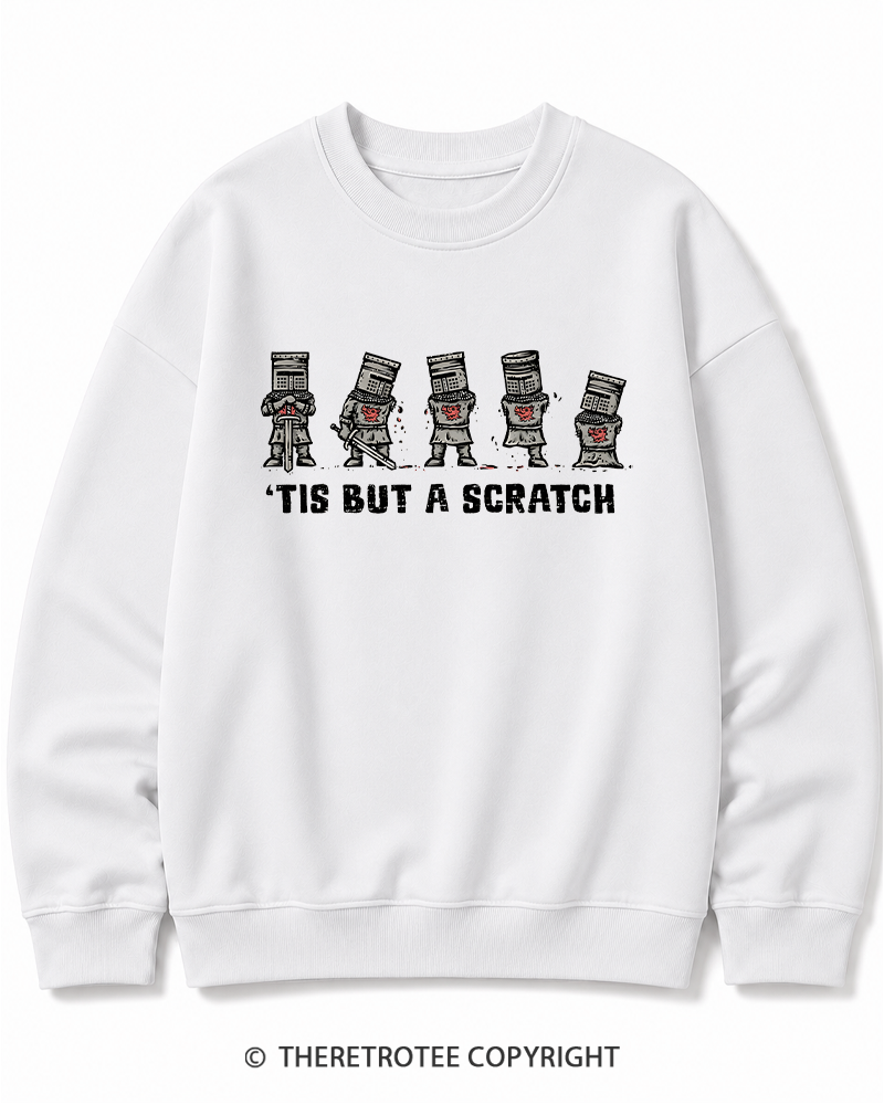 TheRetroTee Tis But A Scratch 1970s Cotton Sweatshirt
