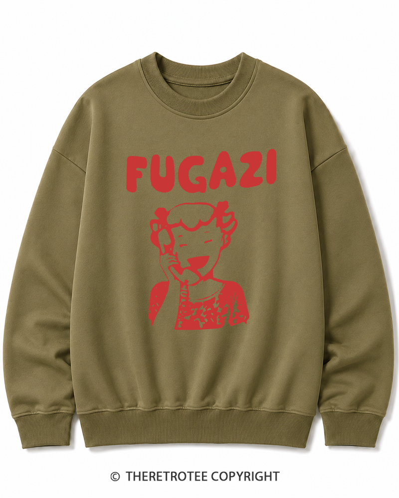 TheRetroTee 1980s DC Hardcore Phone Girl Cotton Sweatshirt