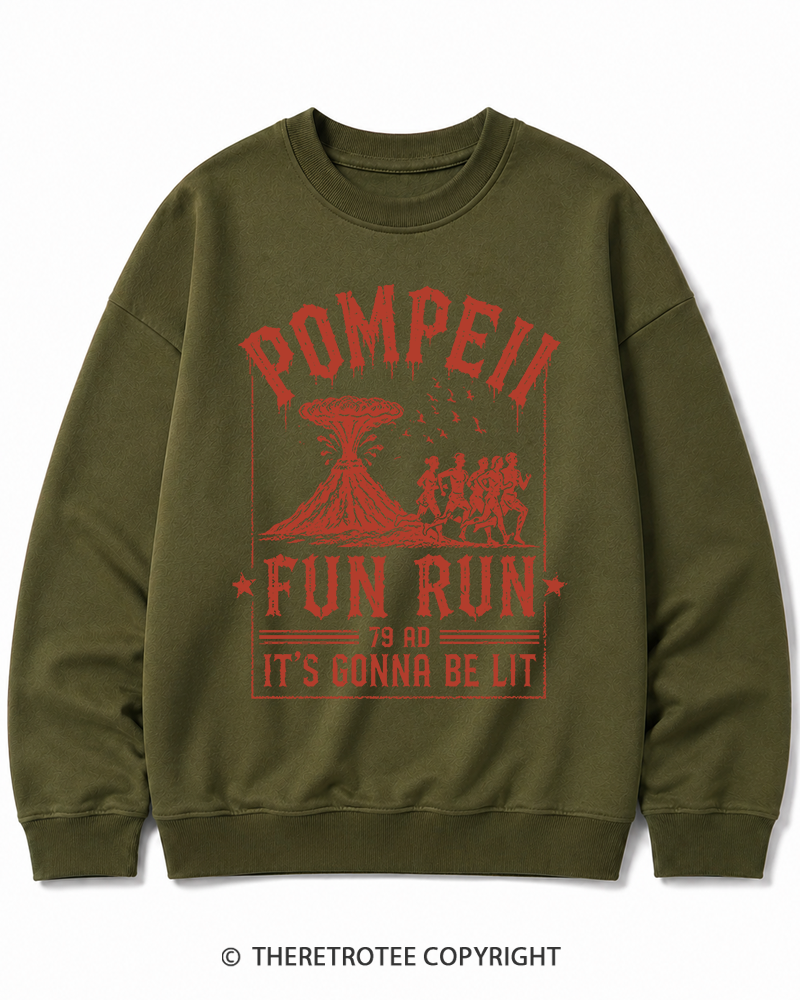 TheRetroTee Pompeii Fun Run 1660s Cotton Sweatshirt