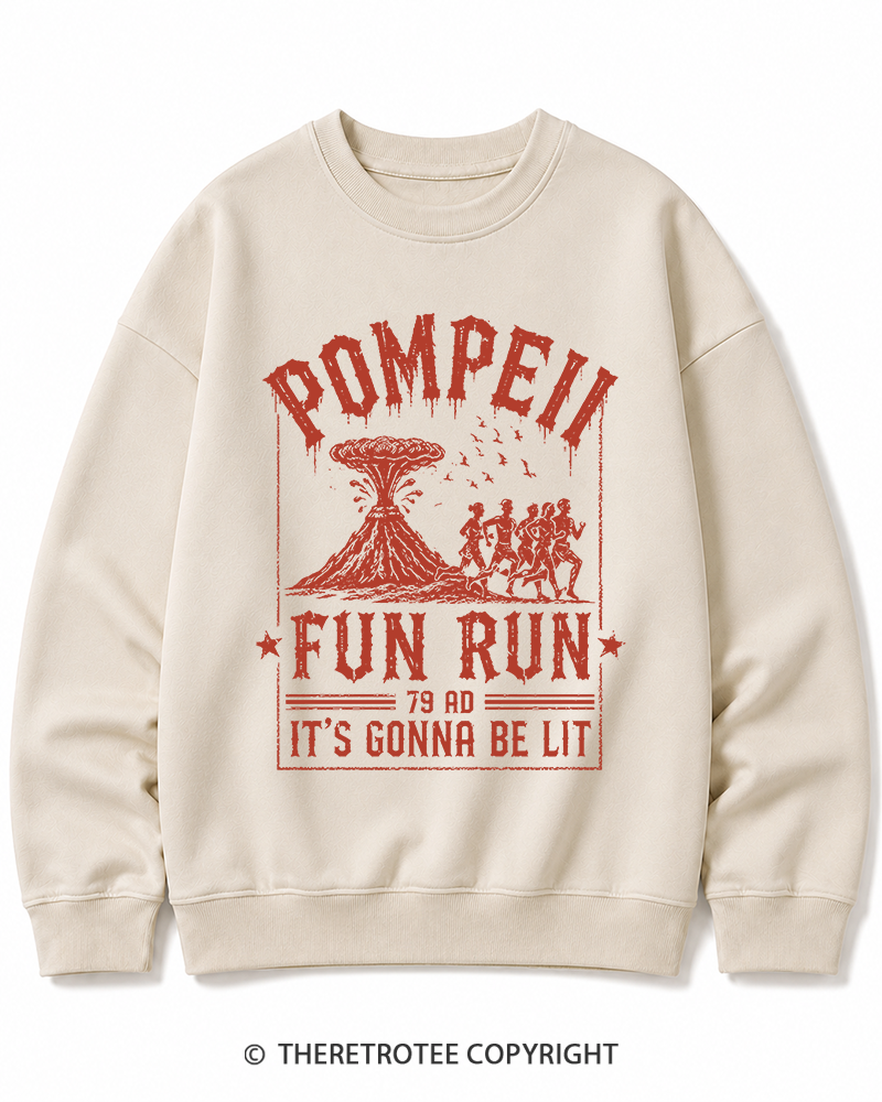 TheRetroTee Pompeii Fun Run 1660s Cotton Sweatshirt
