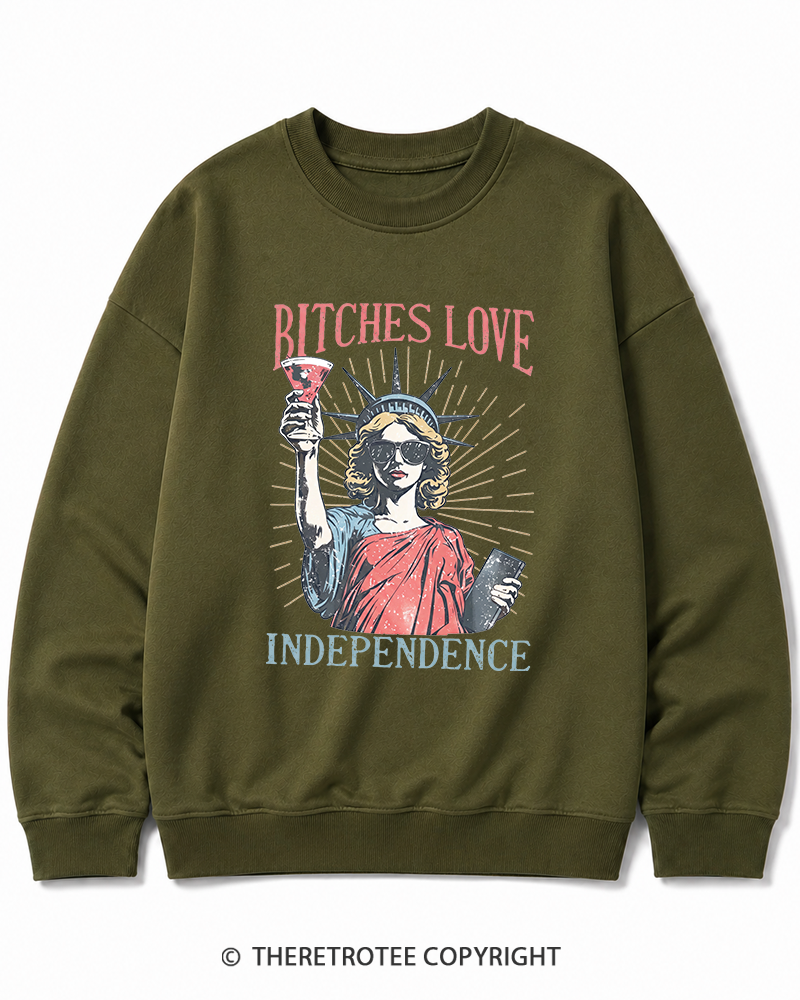 TheRetroTee Love Independence 1776 Cotton Sweatshirt