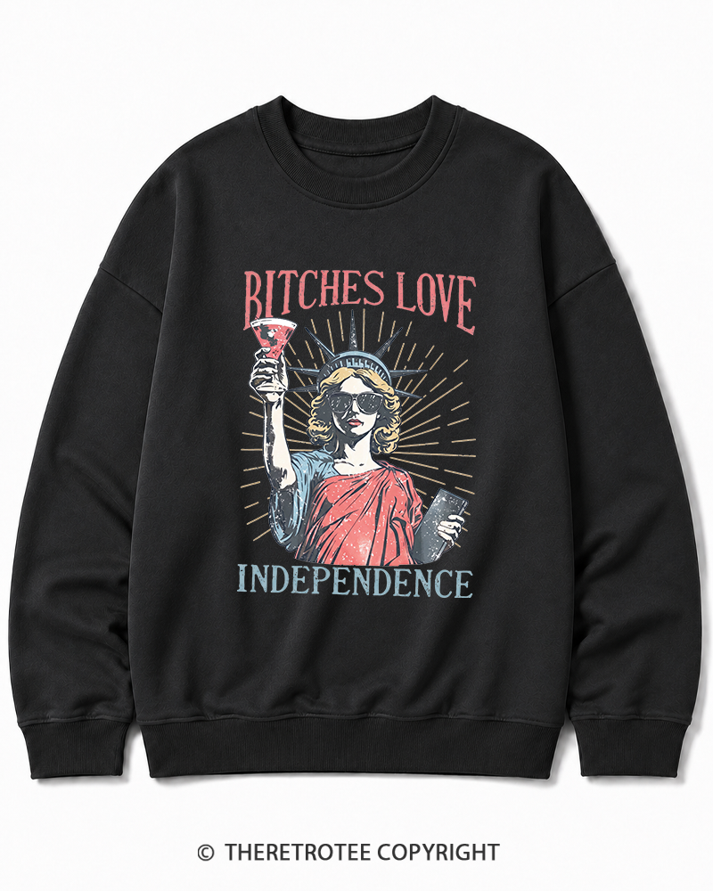 TheRetroTee Love Independence 1776 Cotton Sweatshirt