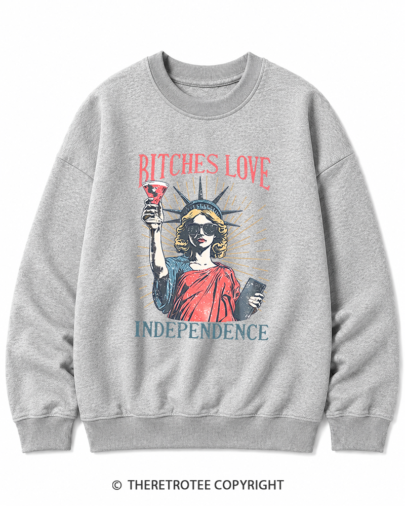TheRetroTee Love Independence 1776 Cotton Sweatshirt