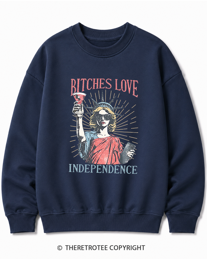 TheRetroTee Love Independence 1776 Cotton Sweatshirt