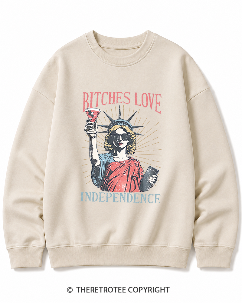 TheRetroTee Love Independence 1776 Cotton Sweatshirt