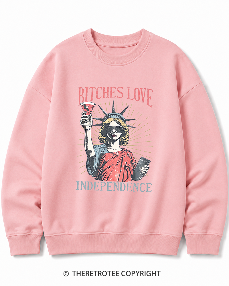 TheRetroTee Love Independence 1776 Cotton Sweatshirt