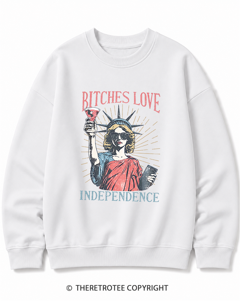 TheRetroTee Love Independence 1776 Cotton Sweatshirt