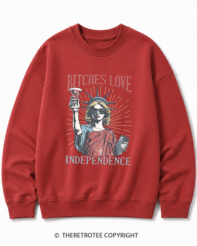TheRetroTee Love Independence 1776 Cotton Sweatshirt