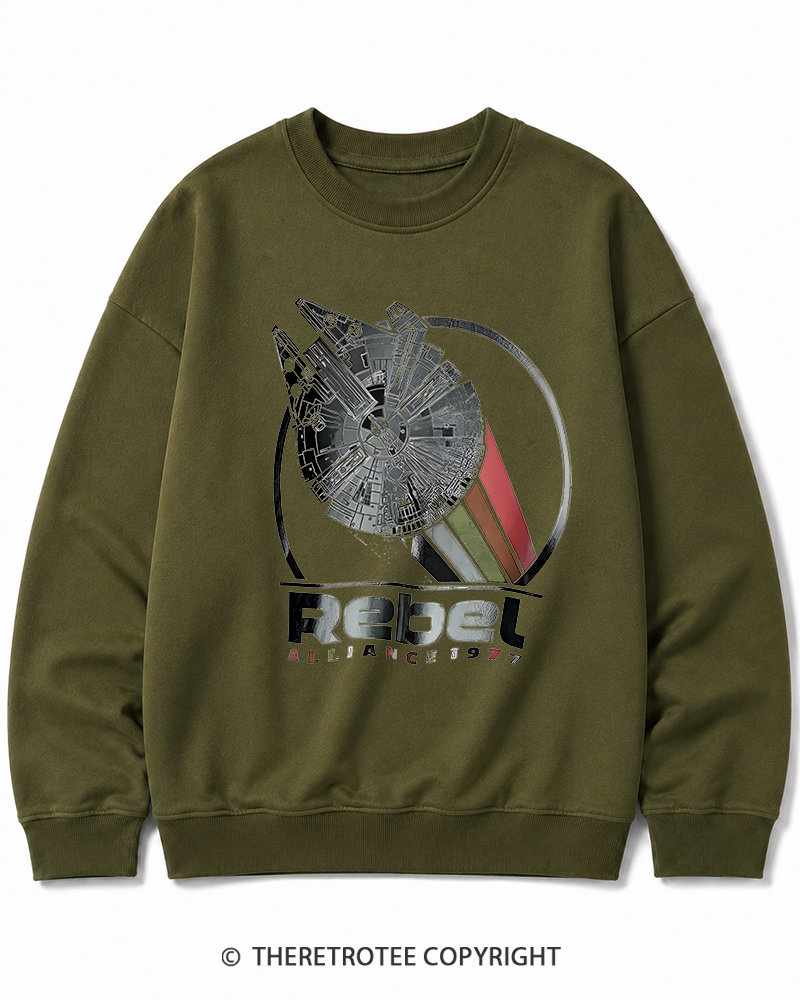 TheRetroTee 1977 Sci-Fi Spacecraft Inspired 1970s Cotton Sweatshirt