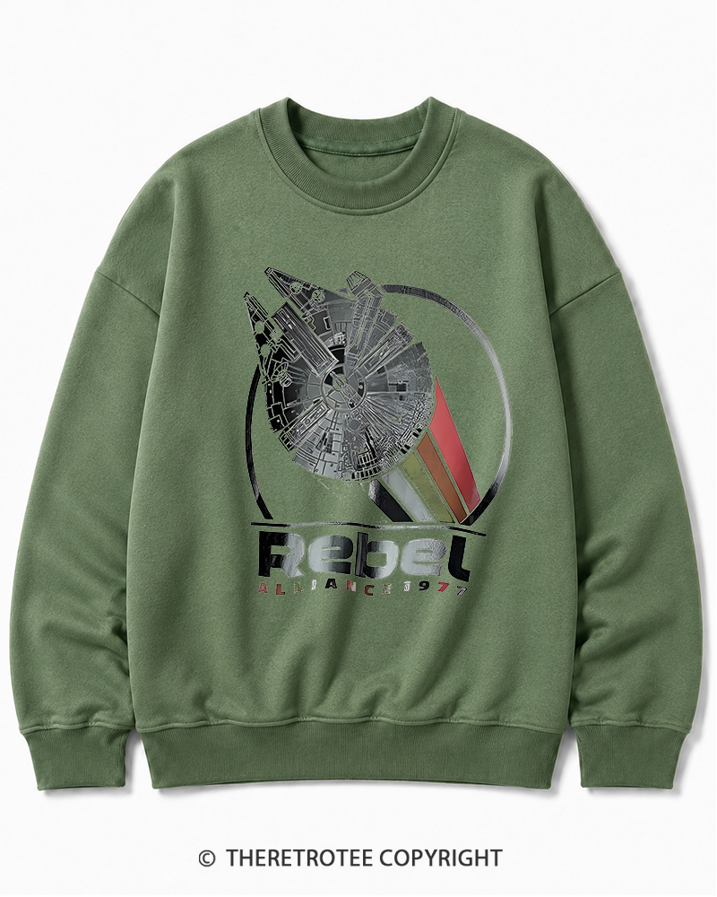 TheRetroTee 1977 Sci-Fi Spacecraft Inspired 1970s Cotton Sweatshirt