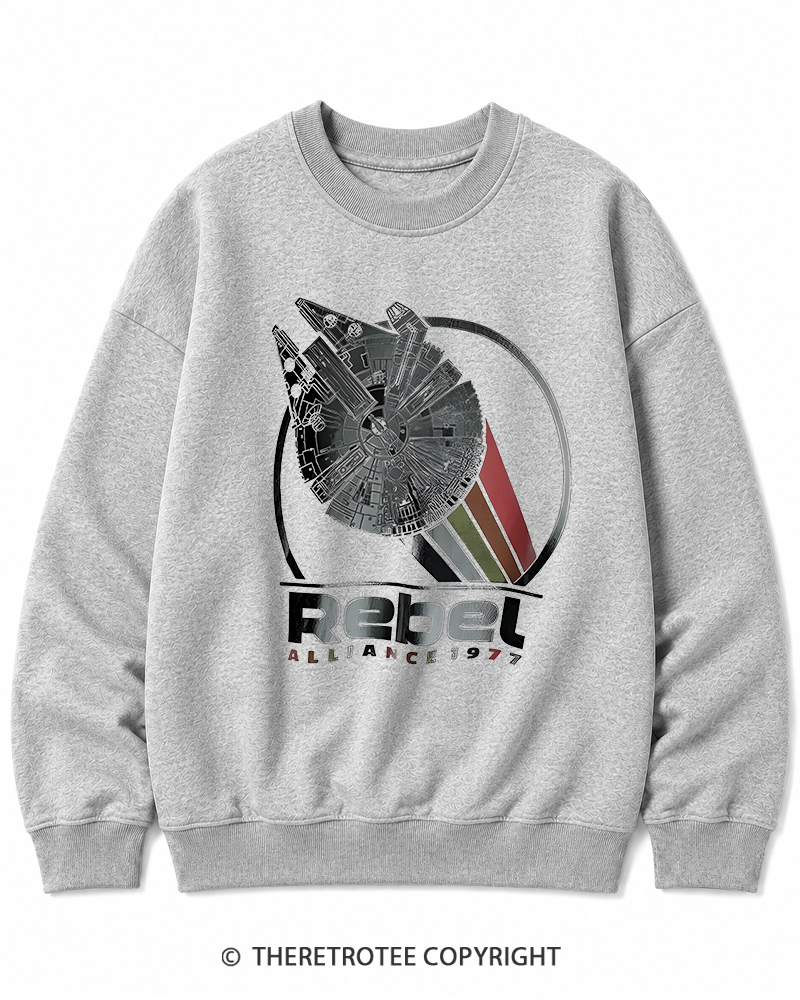TheRetroTee 1977 Sci-Fi Spacecraft Inspired 1970s Cotton Sweatshirt