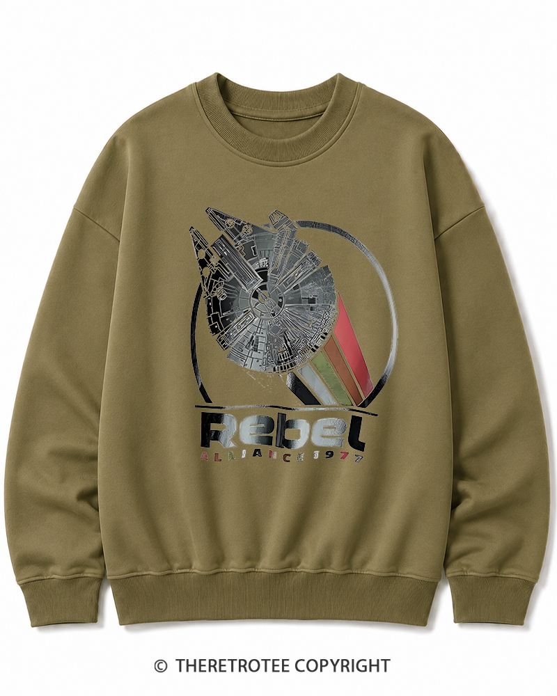 TheRetroTee 1977 Sci-Fi Spacecraft Inspired 1970s Cotton Sweatshirt