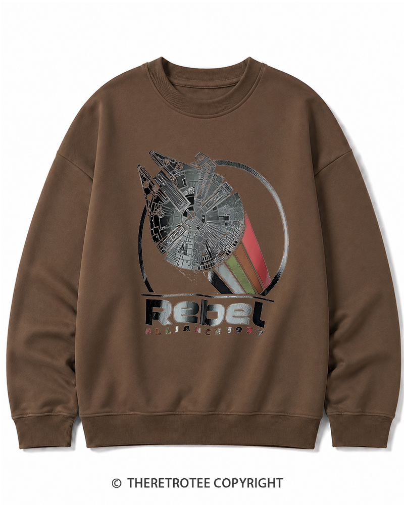 TheRetroTee 1977 Sci-Fi Spacecraft Inspired 1970s Cotton Sweatshirt