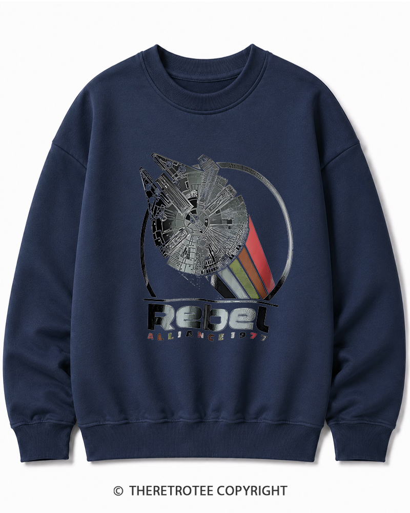 TheRetroTee 1977 Sci-Fi Spacecraft Inspired 1970s Cotton Sweatshirt