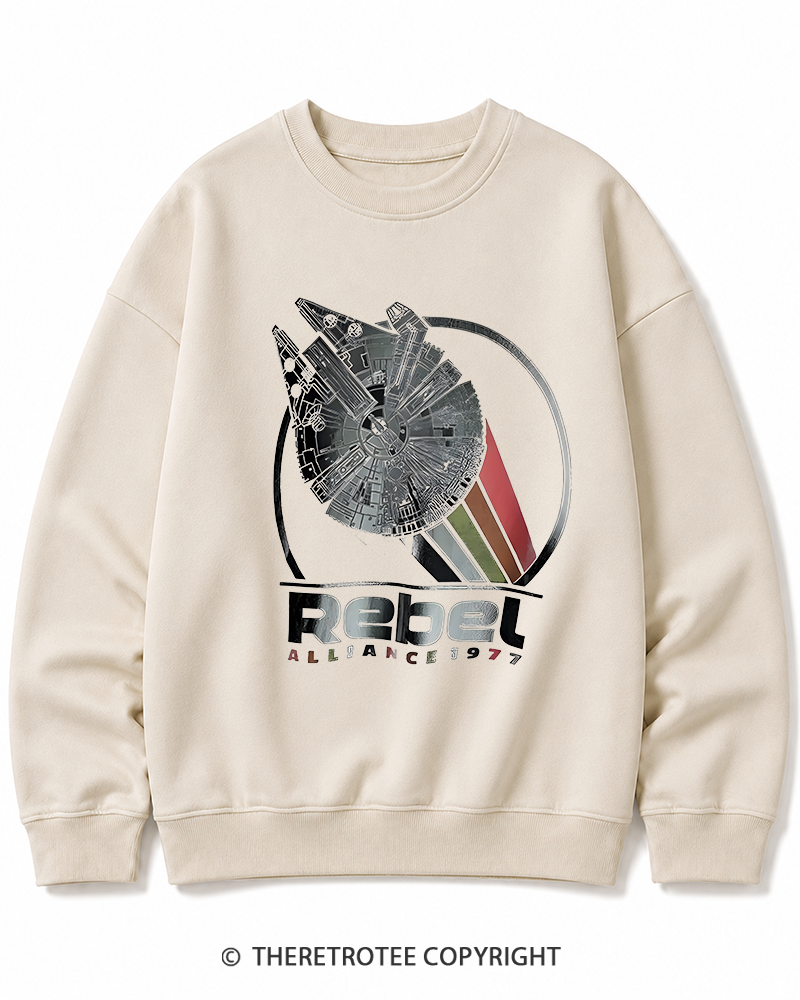 TheRetroTee 1977 Sci-Fi Spacecraft Inspired 1970s Cotton Sweatshirt