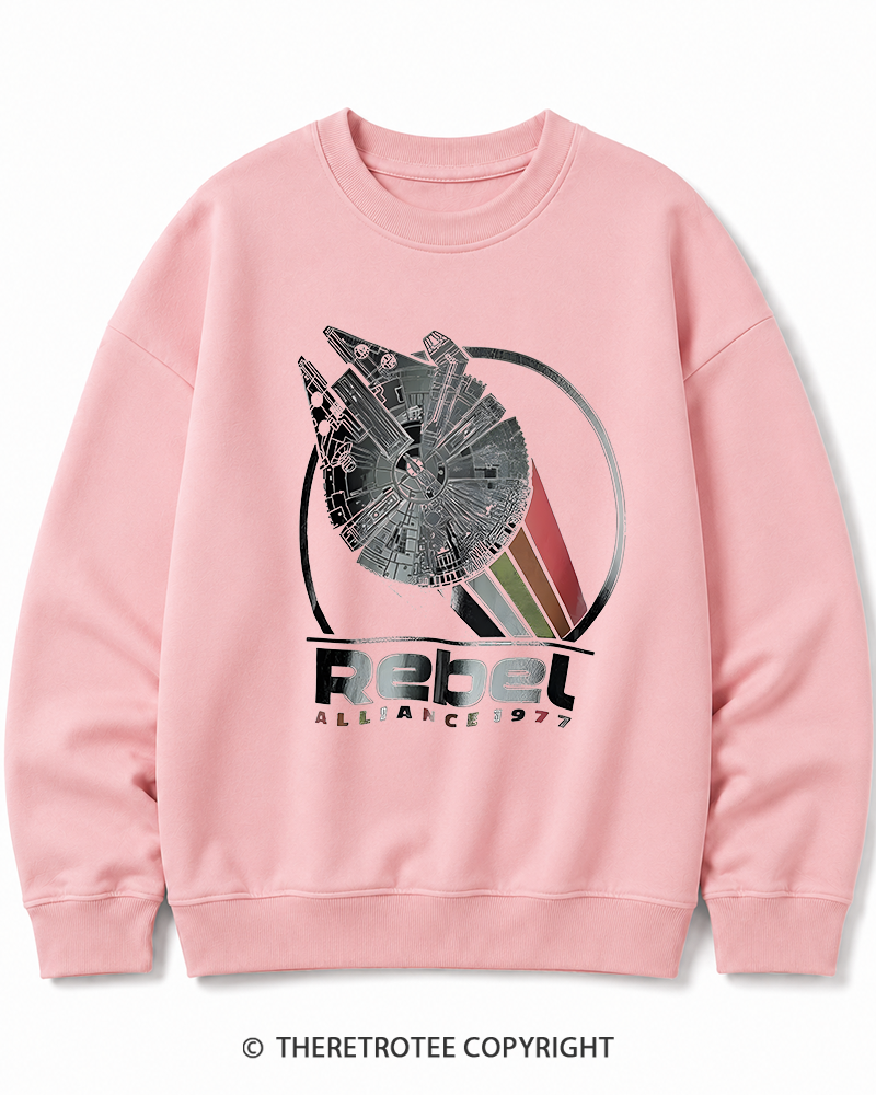 TheRetroTee 1977 Sci-Fi Spacecraft Inspired 1970s Cotton Sweatshirt