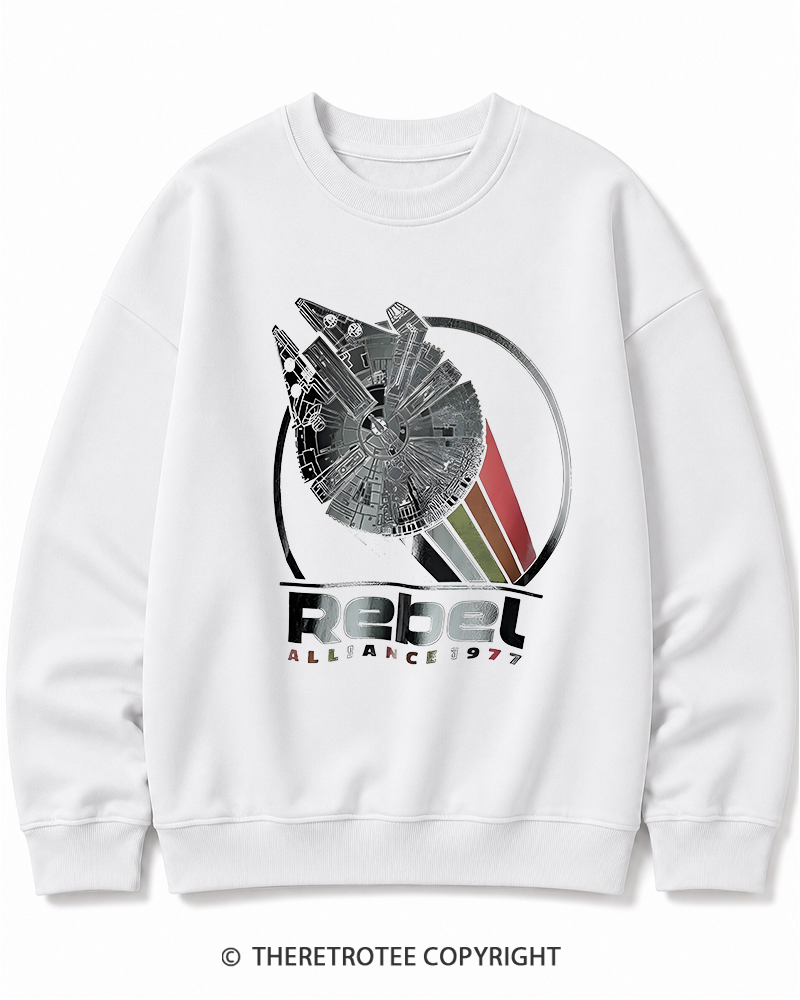 TheRetroTee 1977 Sci-Fi Spacecraft Inspired 1970s Cotton Sweatshirt