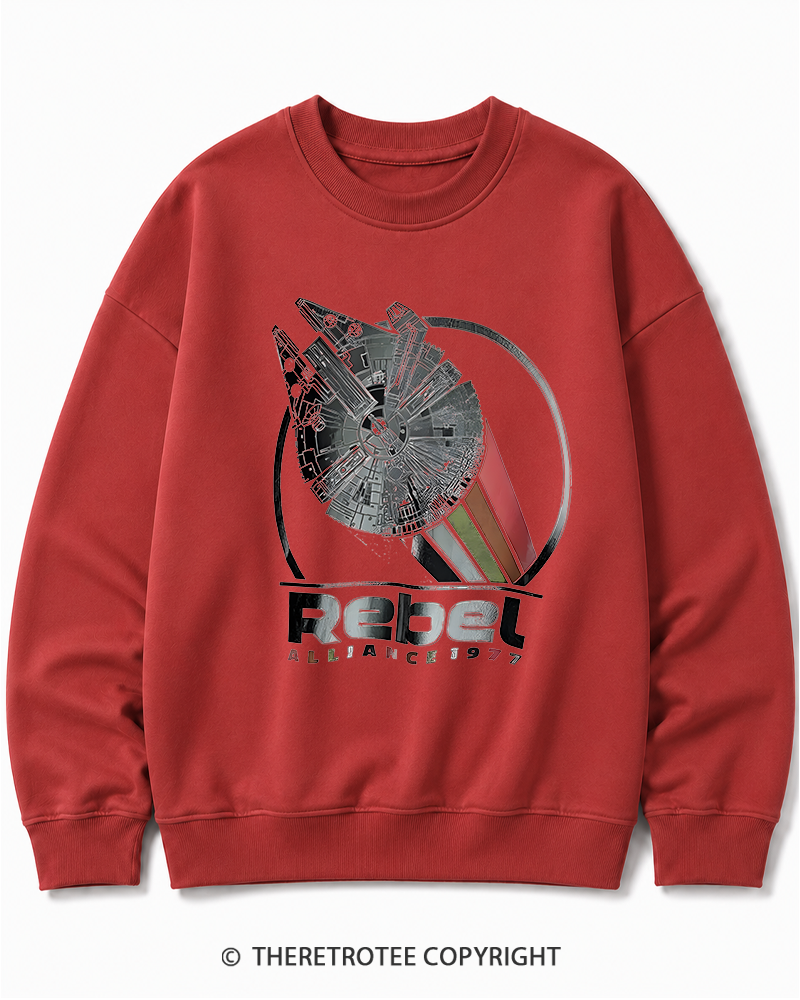 TheRetroTee 1977 Sci-Fi Spacecraft Inspired 1970s Cotton Sweatshirt