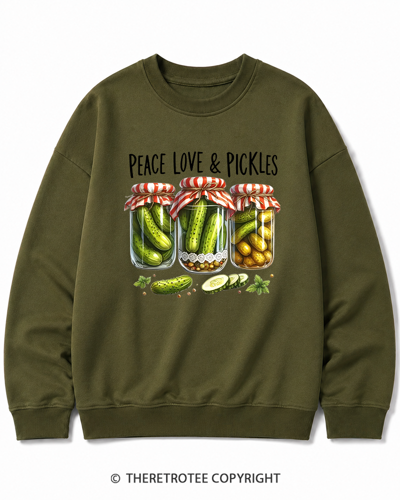 TheRetroTee Dill Pickle 1970s Cotton Sweatshirt