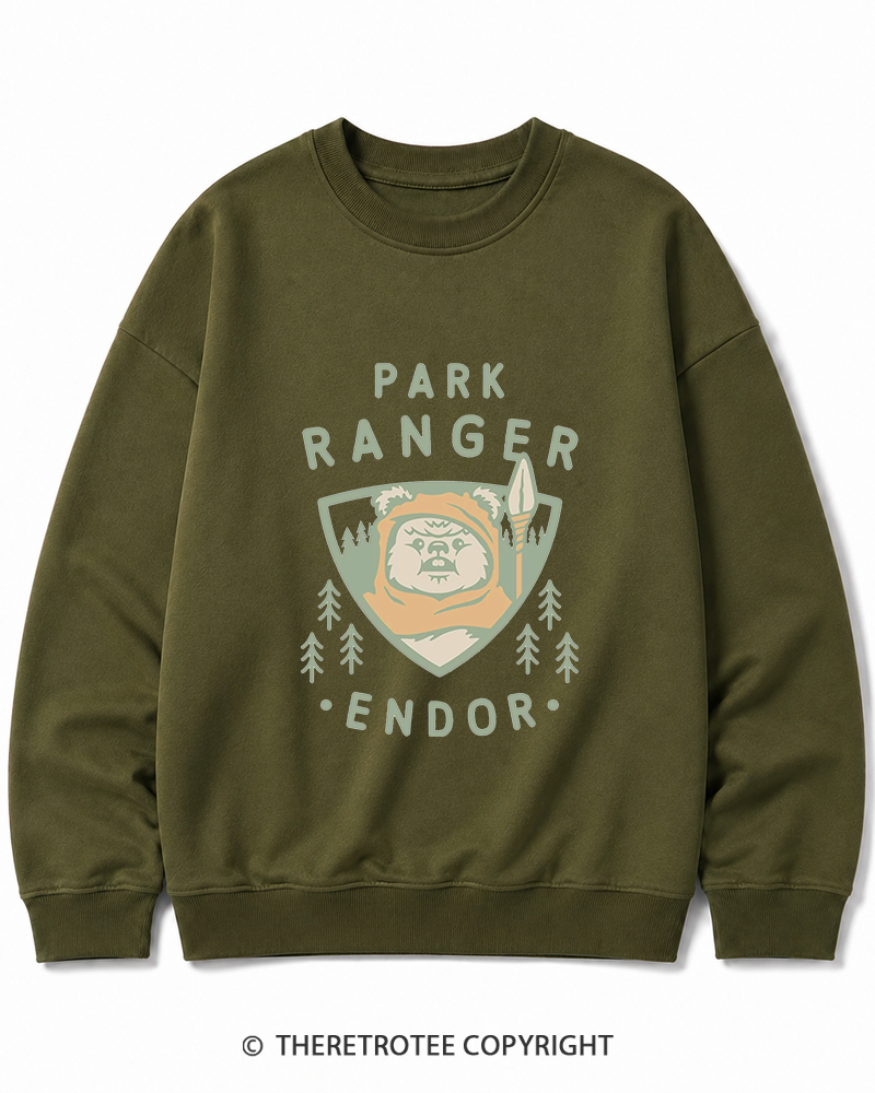 TheRetroTee Park Ranger 1980s Cotton Sweatshirt