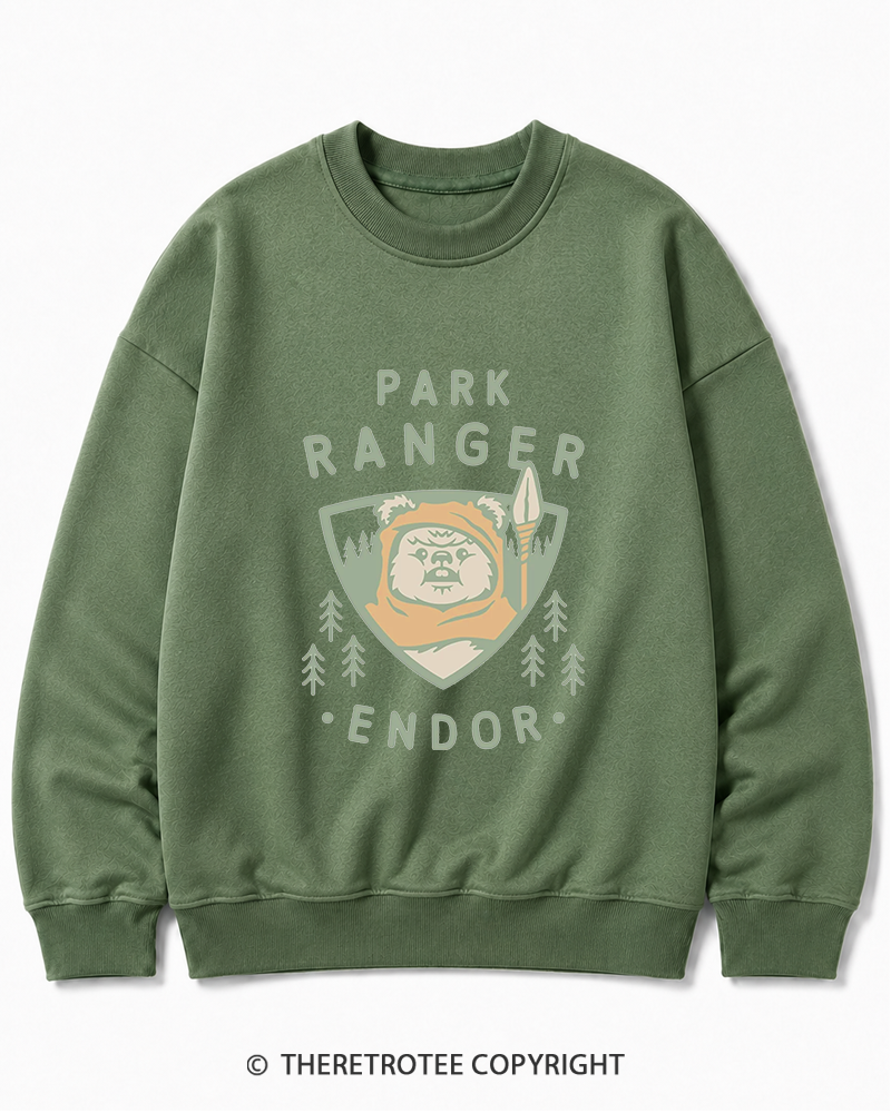 TheRetroTee Park Ranger 1980s Cotton Sweatshirt