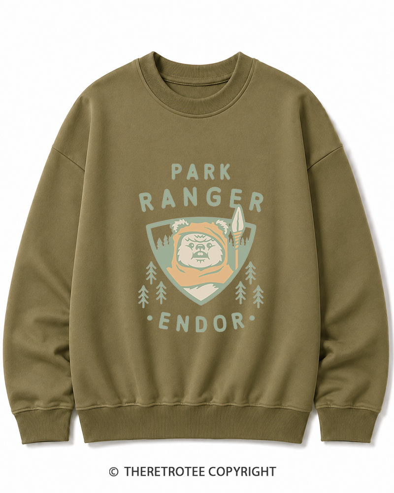 TheRetroTee Park Ranger 1980s Cotton Sweatshirt