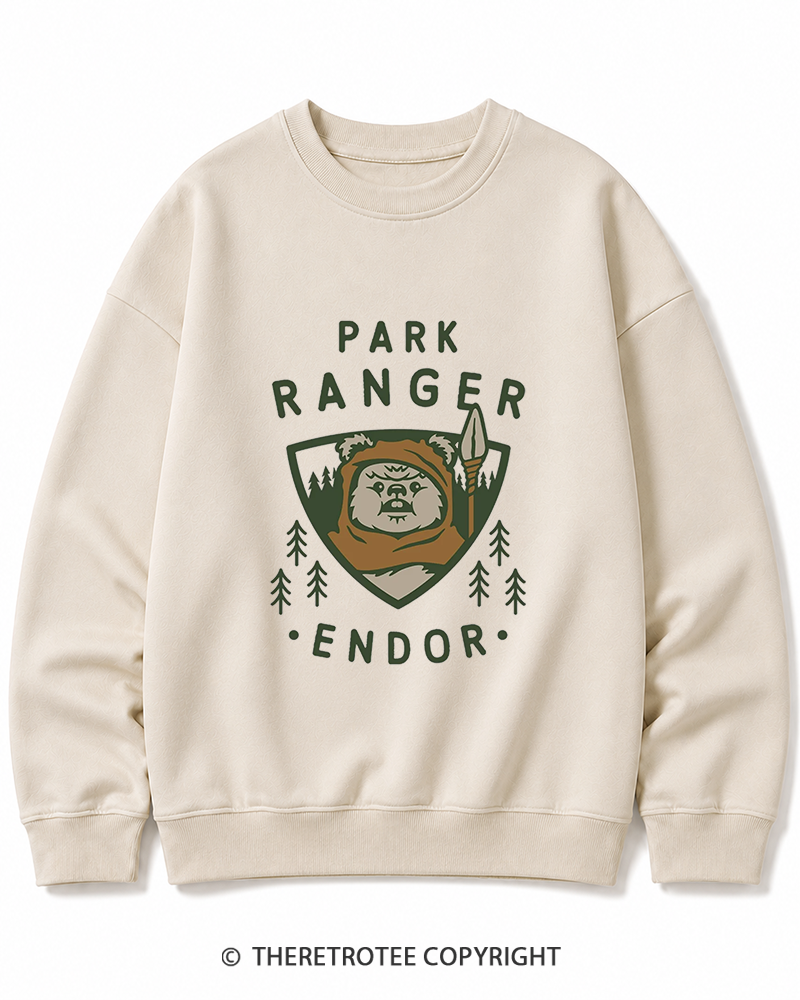 TheRetroTee Park Ranger 1980s Cotton Sweatshirt