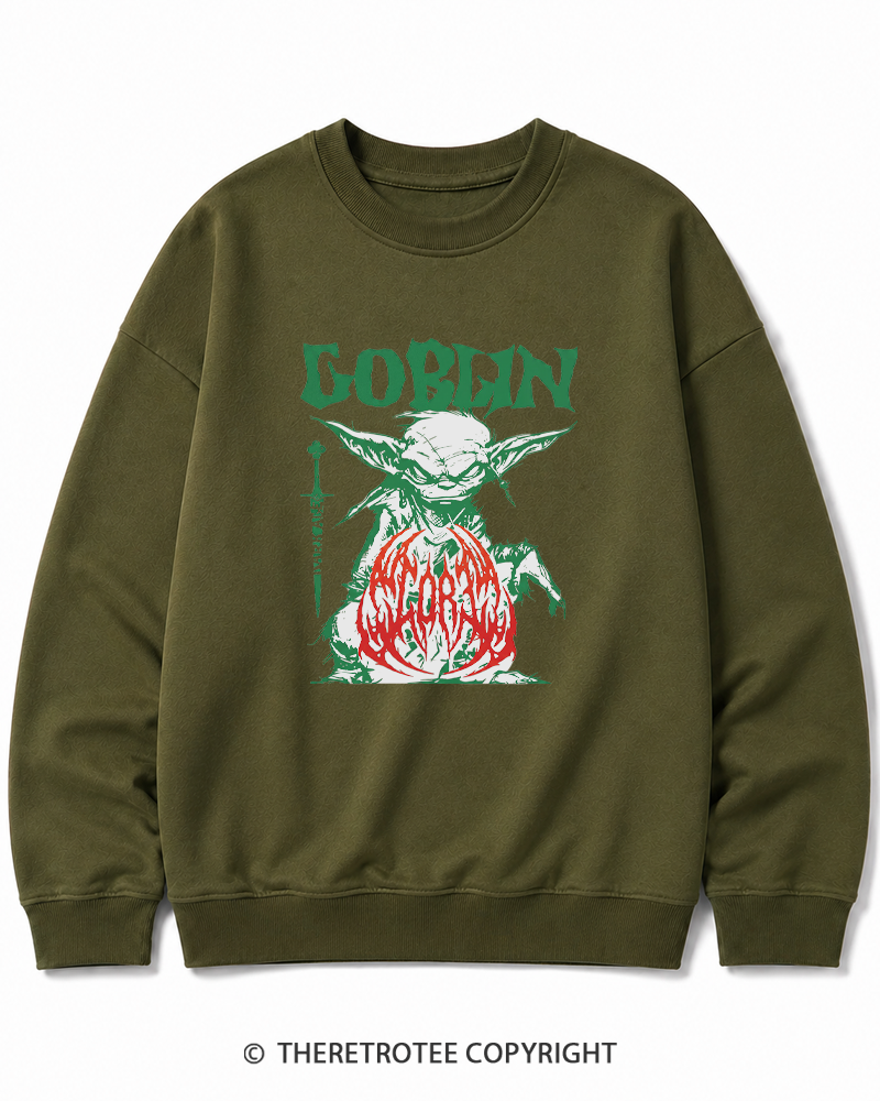 TheRetroTee Heavy Metal Goblin Cotton Sweatshirt