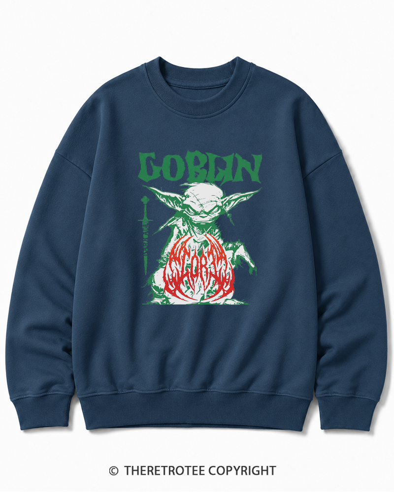 TheRetroTee Heavy Metal Goblin Cotton Sweatshirt