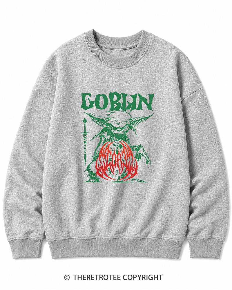 TheRetroTee Heavy Metal Goblin Cotton Sweatshirt