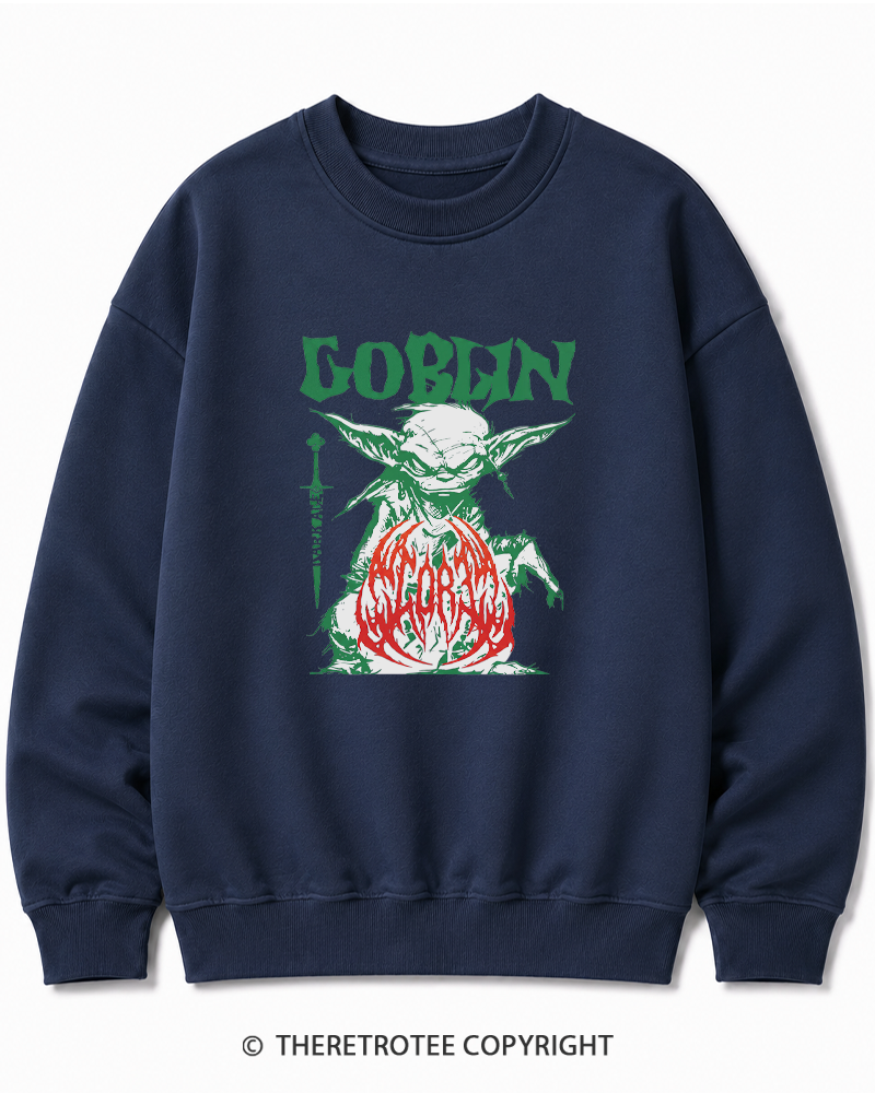 TheRetroTee Heavy Metal Goblin Cotton Sweatshirt