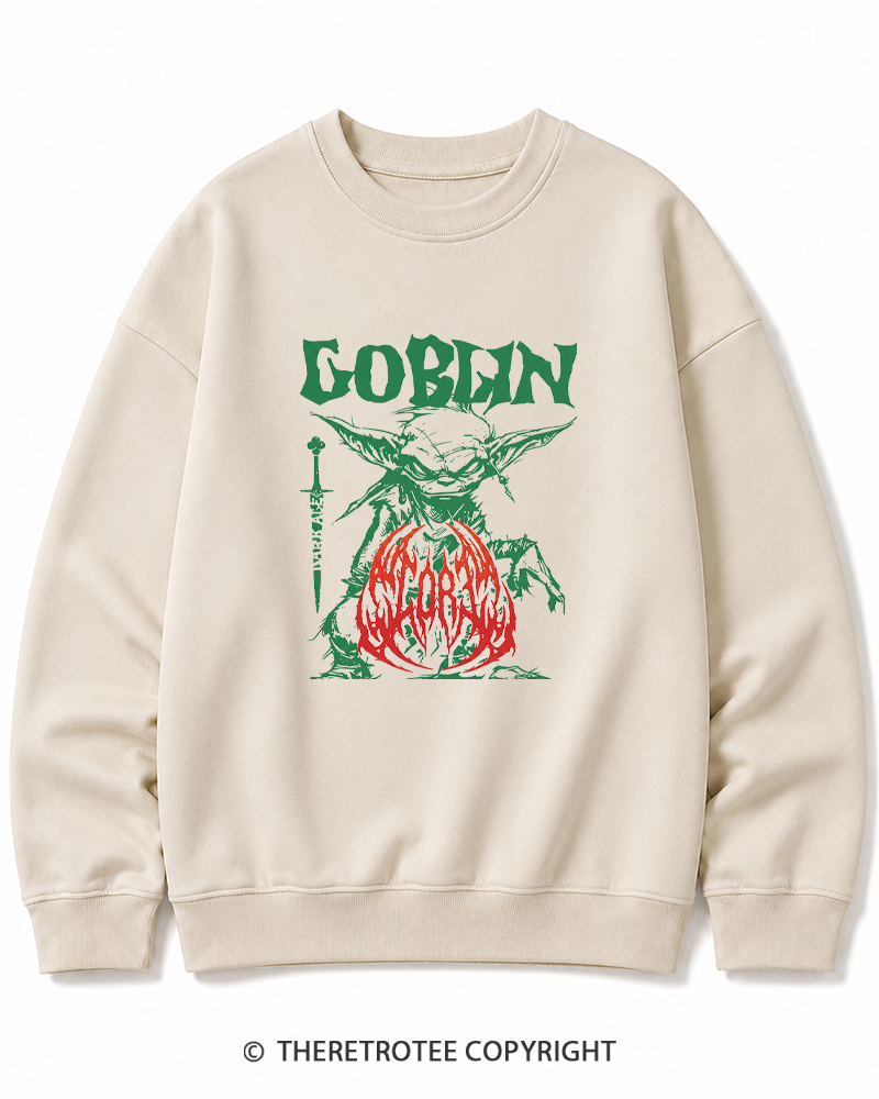 TheRetroTee Heavy Metal Goblin Cotton Sweatshirt