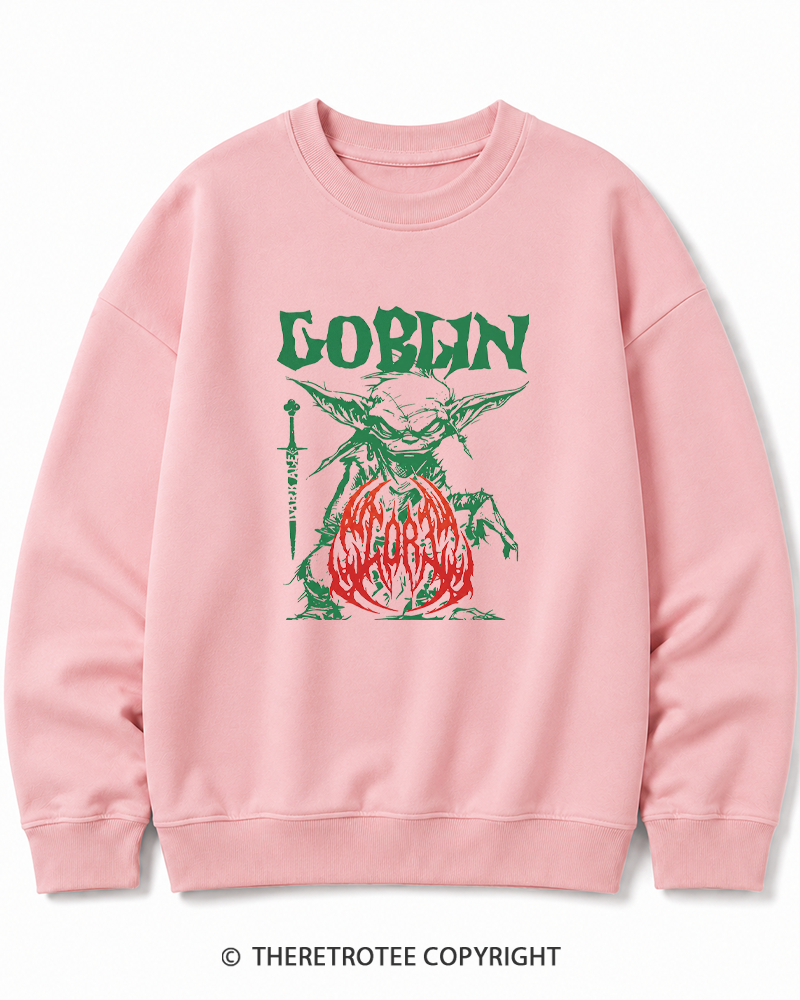 TheRetroTee Heavy Metal Goblin Cotton Sweatshirt