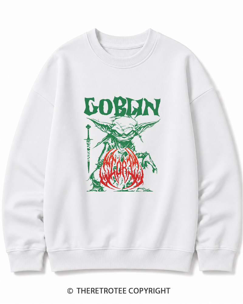 TheRetroTee Heavy Metal Goblin Cotton Sweatshirt