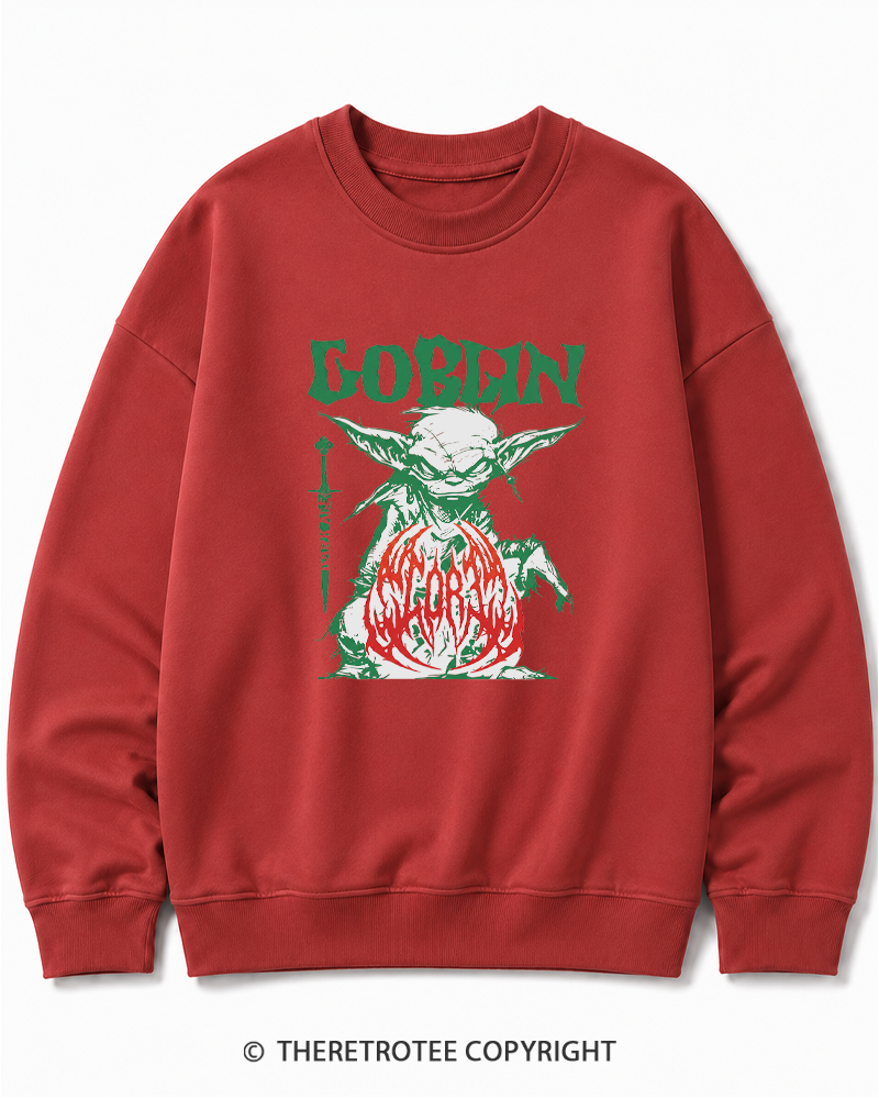 TheRetroTee Heavy Metal Goblin Cotton Sweatshirt