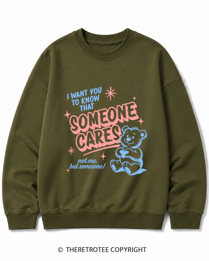 TheRetroTee Someone Cares 1950s Cotton Sweatshirt