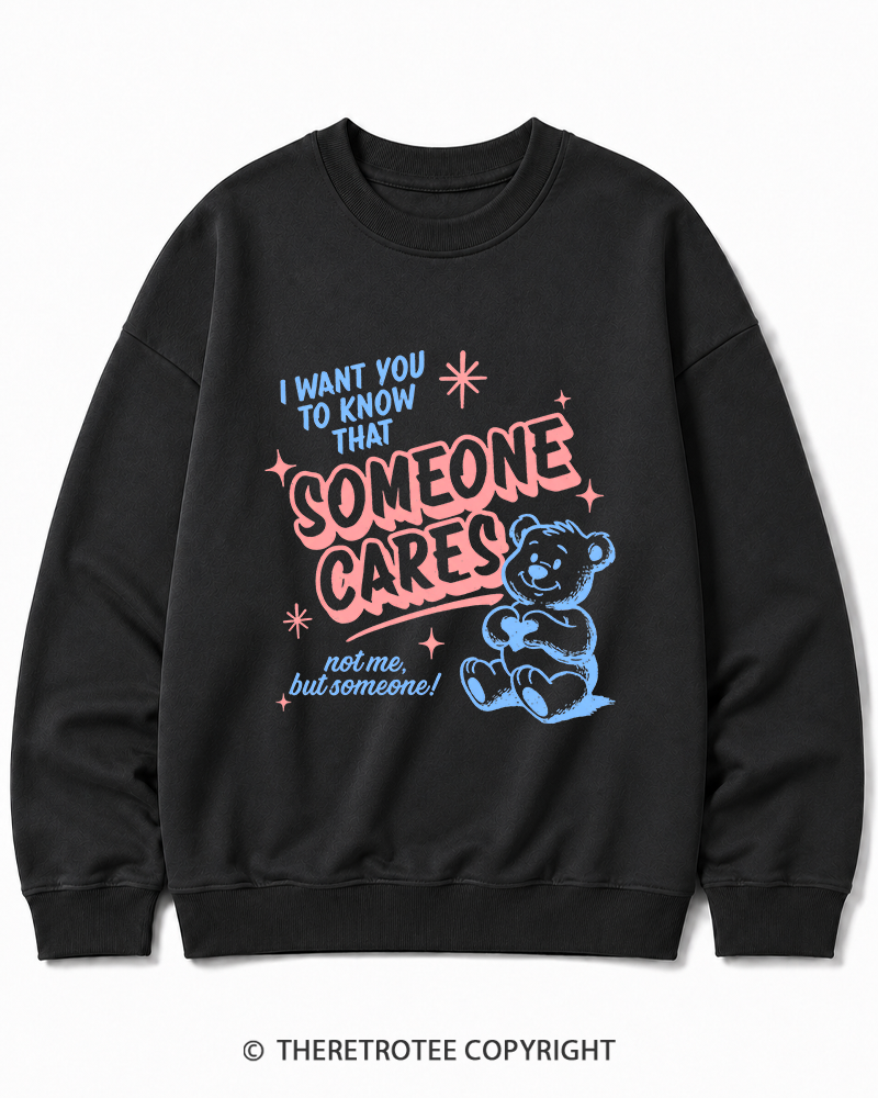 TheRetroTee Someone Cares 1950s Cotton Sweatshirt