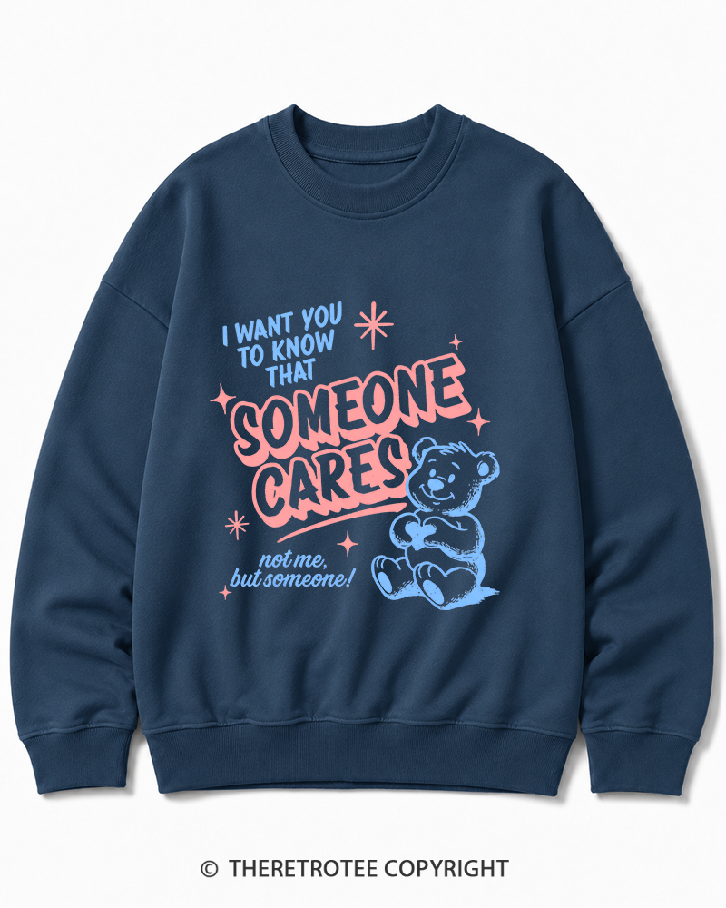 TheRetroTee Someone Cares 1950s Cotton Sweatshirt