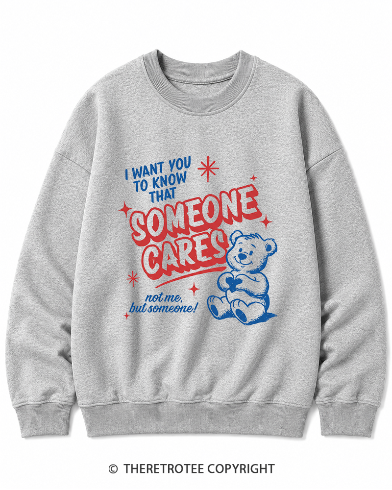 TheRetroTee Someone Cares 1950s Cotton Sweatshirt
