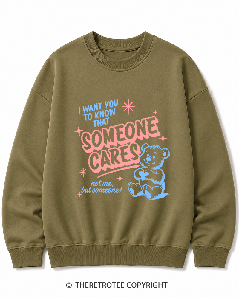 TheRetroTee Someone Cares 1950s Cotton Sweatshirt