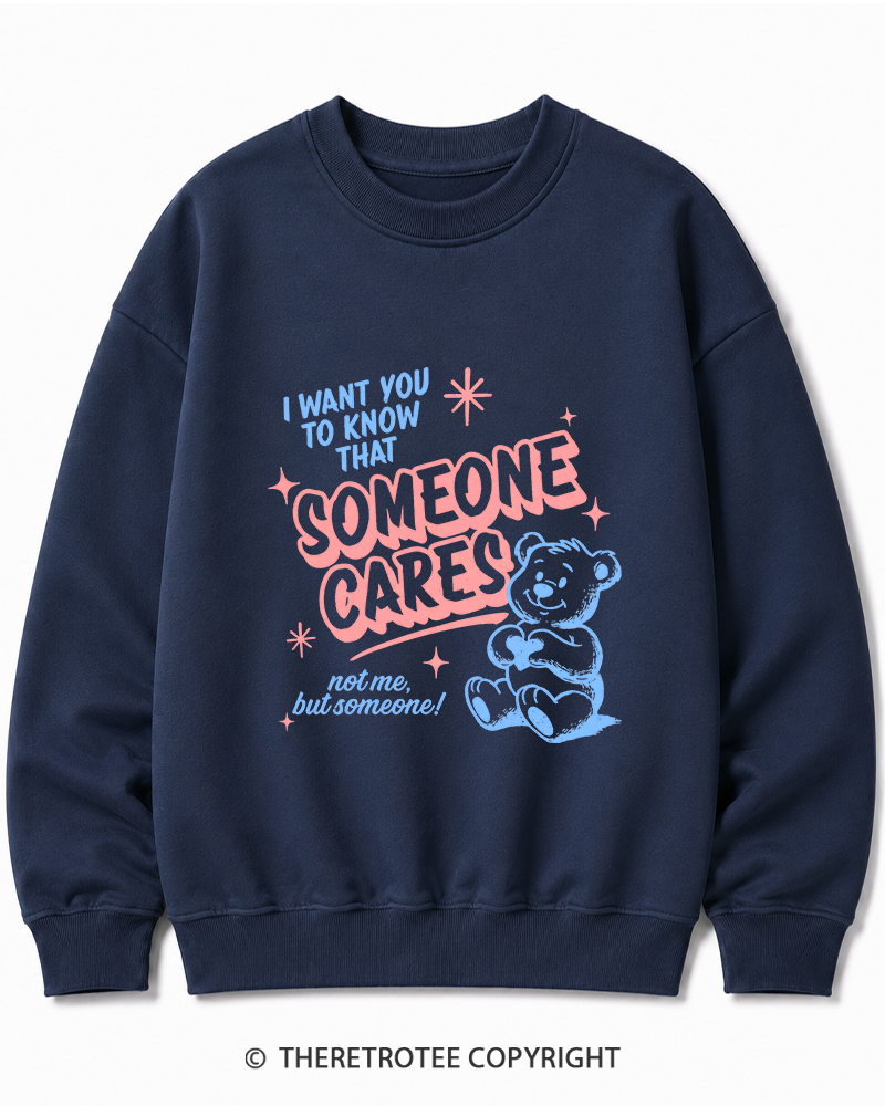 TheRetroTee Someone Cares 1950s Cotton Sweatshirt