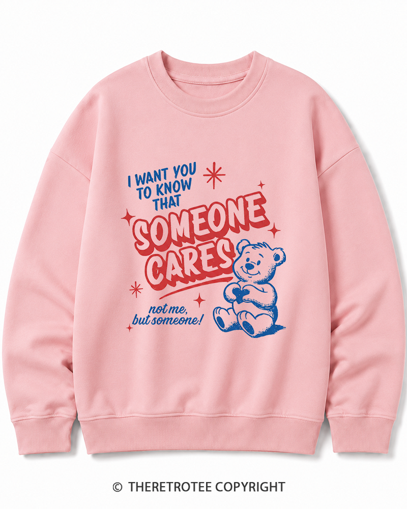 TheRetroTee Someone Cares 1950s Cotton Sweatshirt
