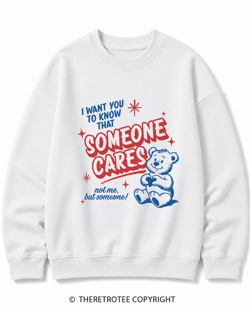 TheRetroTee Someone Cares 1950s Cotton Sweatshirt