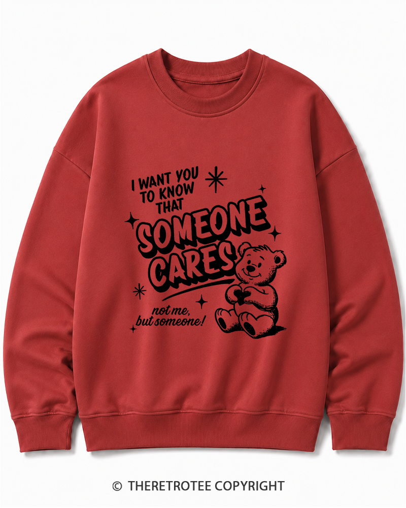 TheRetroTee Someone Cares 1950s Cotton Sweatshirt