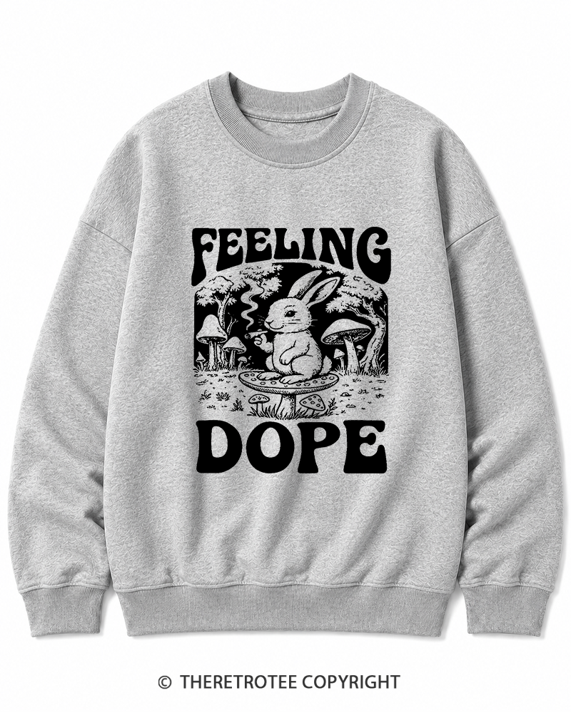 TheRetroTee Feeling Dope Cottagecore 1960s Cotton Sweatshirt